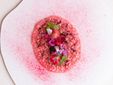 Una creazione di Crippa: "Riso rosa e gamberi" Una creazione di Crippa: "Riso rosa e gamberi"