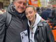 Giovanni Damiano con la figlia Maria alla manifestazione promossa da Libera