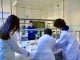 Allievi nella sede storica del Denina Pellico nel laboratorio di chimica - foto Paola Ravazzi