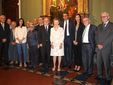 La famiglia Ferrero ricevuta in municipio ad Alba dopo la donazione di 5 milioni alla causa dell'ospedale di Verduno