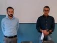 Il vicesindaco Marco Pedussia, a destra, col dirigente scolastico Danilo Eandi