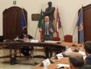 Il presidente della Provincia Luca Robaldo durante la seduta di ieri