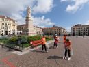 La raccolta in piazza Galimberti a Cuneo in uno scatto dall'edizione 2024 della manifestazione