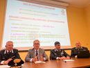 Il procuratore della Repubblica di Asti Biagio Mazzeo illustra i dettagli dell'operazione insieme ai vertici del Comando Provinciale dei Carabinieri