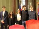 Filippo Currado con l'assessora Lucia Vignolo  (al centro) e Fabio Ambrogio. Da sinistra  Riccardo Spolaore  e Aurora Beltrandi
