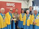 In foto Fulvio Marino in mezzo alla Confraternita della salsiccia di Bra In foto Fulvio Marino in mezzo alla Confraternita della salsiccia di Bra