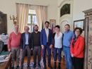 Abderrahmane Amajou accolto dalla Giunta comunale Abderrahmane Amajou accolto dalla Giunta comunale