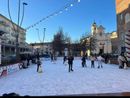 La pista di pattinaggio in piazza san Giovanni nel 2023