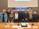 Foto di gruppo al termine della conferenza stampa presso l'Atl del Cuneese