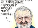 Pupi Avati e il suo legame con Cuneo nella vignetta di Paparelli