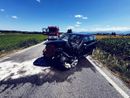 Una delle vetture coinvolte nell'incidente