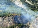 Un incendio nei boschi di Vinadio lo scorso 10 luglio