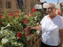La sindaca Manassero sul balcone del Palazzo comunale La sindaca Manassero sul balcone del Palazzo comunale