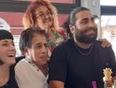 Massimiliano Manco con la famiglia in un momento felice