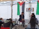 Abderrahmane Amajou, attivista braidese presidente nazionale di ActionAid, al presidio permanente a Cuneo in piazza Europa Abderrahmane Amajou, attivista braidese presidente nazionale di ActionAid, al presidio permanente a Cuneo in piazza Europa