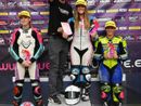 Arianna Barale sul podio con un rappresentante del Team MotorMI Arianna Barale sul podio con un rappresentante del Team MotorMI