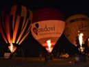 Il night glow della mongolfiere