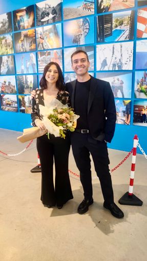 I membri del Gruppo Giovani Imprenditori Edili di Ance Cuneo col presidente del Gruppo Giovani Imprenditori di Confindustria Cuneo Matteo Rossi Sebaste e il direttore generale degli Industriali cuneesi Giuliana Cirio (foto Andrea Migliore).