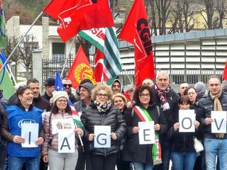 Alcune immagini dal presidio di Santa Vittoria d'Alba