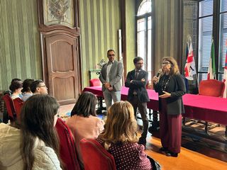 L'incontro col gruppo di studenti provenienti da Francia e Spagna