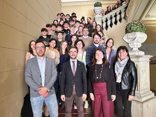 Il gruppo di studenti provenienti da Francia e Spagna