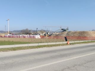 Il cantiere dell'impianto di produzione Biometano nella frazione Canove