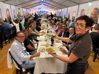 I momenti della prima edizione della Sagra della Noce e della Frutta a guscio a Villanova Solaro - cena