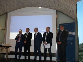 Alcuni momenti dell'evento di presentazione di prodotti tipici regionali a Roma