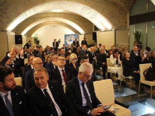 Alcuni momenti dell'evento di presentazione di prodotti tipici regionali a Roma