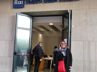 Al Teatro delle Vittorie per la registrazione della puntata in onda questa sera