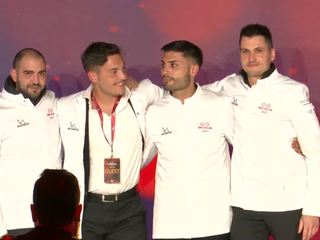 Gabriele Boffa, primo da destra, tra i nuovi premiati con la seconda Stella Gabriele Boffa, primo da destra, tra i nuovi premiati con la seconda Stella