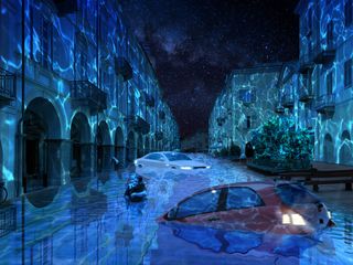 Un futuro sommerso, via Roma-piazzetta del Grano, Cuneo