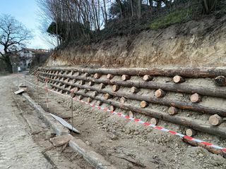Intervento di ingegneria naturalistica in "Strada dei Boschi"