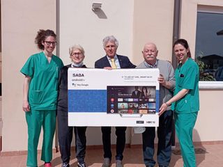 Televisore nuovo per gli anziani della casa di riposo di Levaldigi.