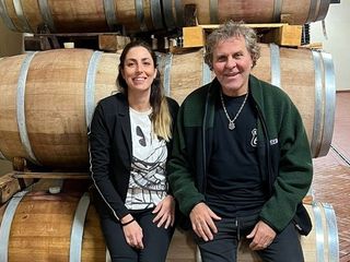 Sara Vezza con Renzo Rosso, patron della Diesel