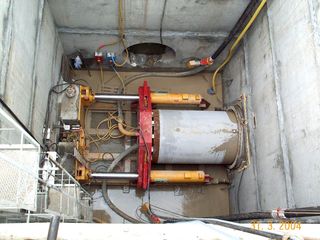 Un esempio della trivella che opererà per la regimazione del rio Misureto