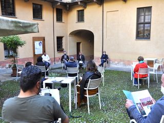 La presentazione degli eventi di "Bra Città da Ri-vivere", ieri nel cortile di Palazzo Mathis