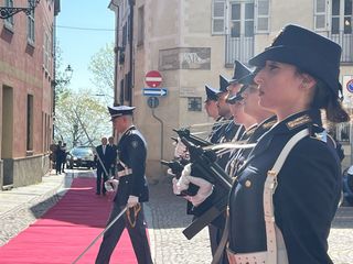 Alcuni momenti della cerimonia tenuta al Teatro Toselli di Cuneo