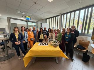 Saluzzo, Ufficio Postale festeggiati i 100 anni di Bruna Andreis, già direttrice della Filiale Saluzzo, Ufficio Postale festeggiati i 100 anni di Bruna Andreis, già direttrice della Filiale
