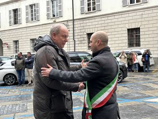 Il principe accolto dal sindaco Mottinelli