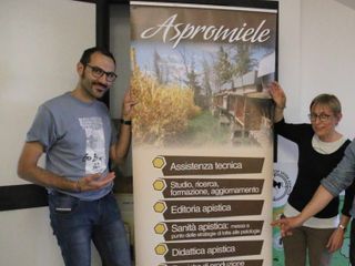 Marco Bergero e Lidia Agnello: tecnico e presidente di Aspromiele Marco Bergero e Lidia Agnello: tecnico e presidente di Aspromiele