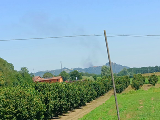 Il rogo visibile dal Cheraschese