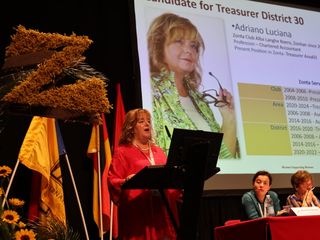 La district chair Luciana Adriano