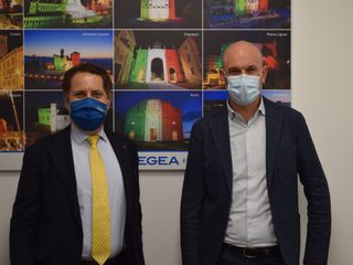 Carini e il primo cittadino di Cherasco Carlo Davico