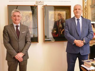 Il sindaco di Alba Carlo Bo e il presidente della Fondazione Crc Giandomenico Genta