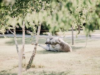 Nella fotogallery di Barbara Guazzone Jessica Riviera e la cavalla Fatima al loro passaggio a Cascina Carlotta