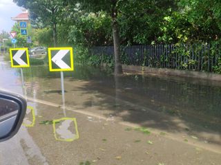 Alba, corso Europa allagato