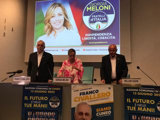 Franco Civallero, Giorgia Meloni e William Casoni