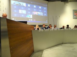 L'assemblea dei sindaci riunita per l'approvazione del consuntivo 2022 (foto Vallauri)