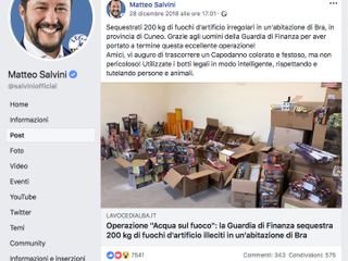 Matteo Salvini condivide il post con cui davamo conto dell'operazione "Acqua sul fuoco" Matteo Salvini condivide il post con cui davamo conto dell'operazione "Acqua sul fuoco"